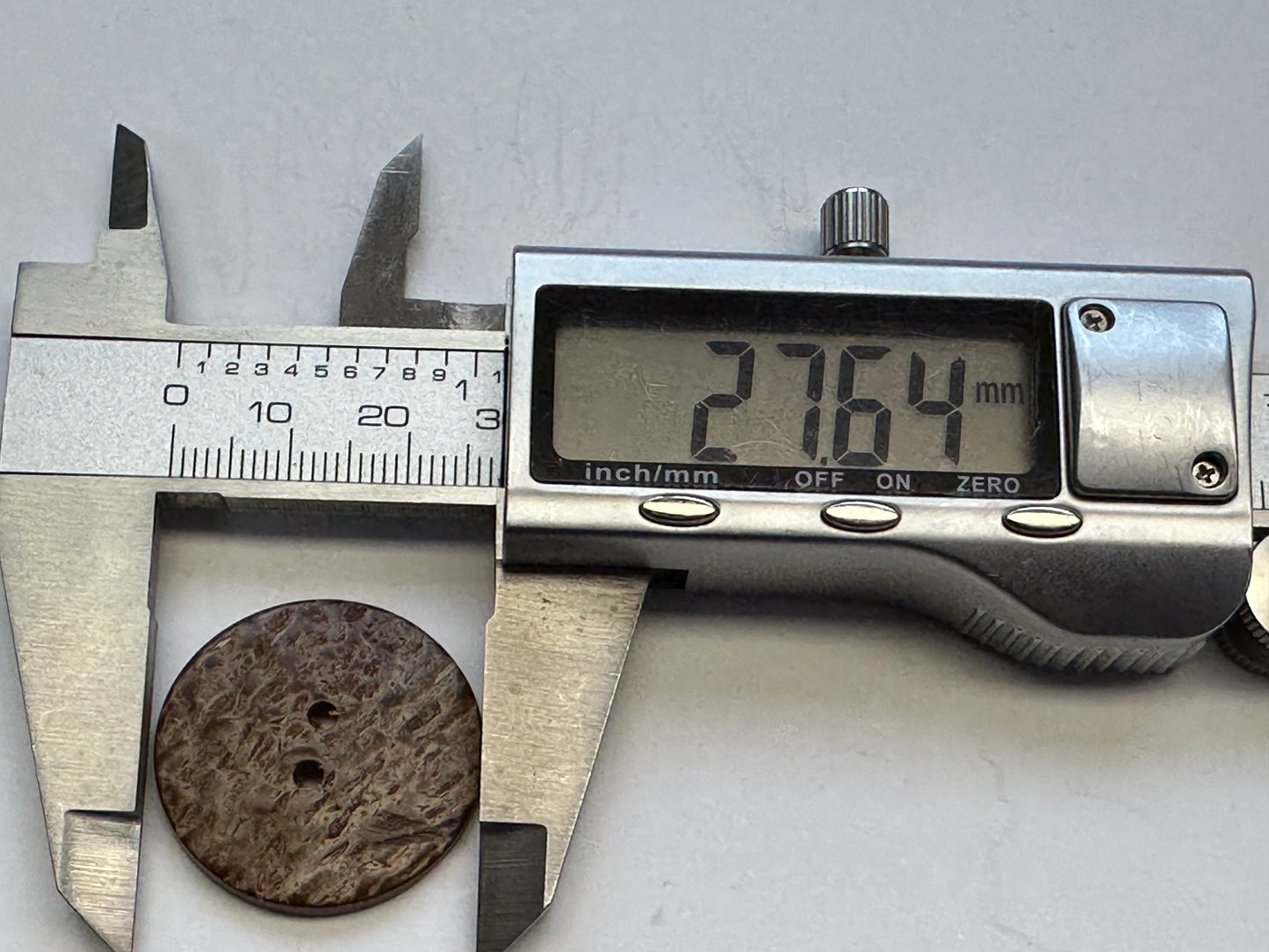 Brown Coconut Shell Button – 28mm – Natural Finish – Sold Individually