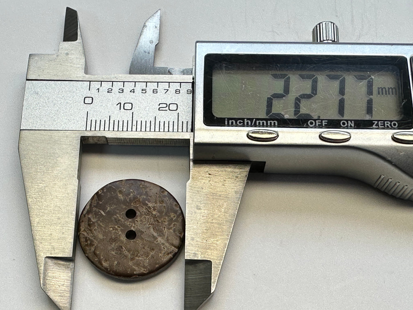 Brown Coconut Shell Button – 23mm – Natural Finish – Sold Individually