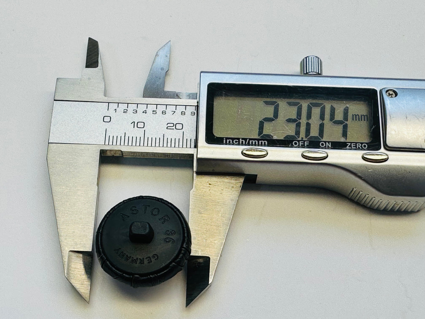 Black Faux Leather Button – 23mm – Shank Back – Sold Individually