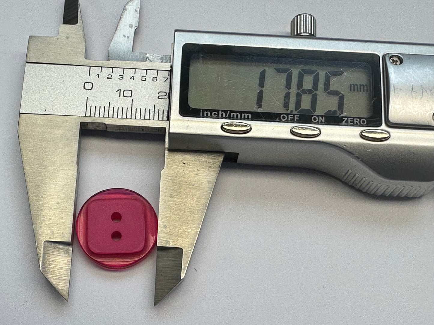 Fuchsia Pink Duo Finish Buttons – 18mm Sew-Through – Sold Individually