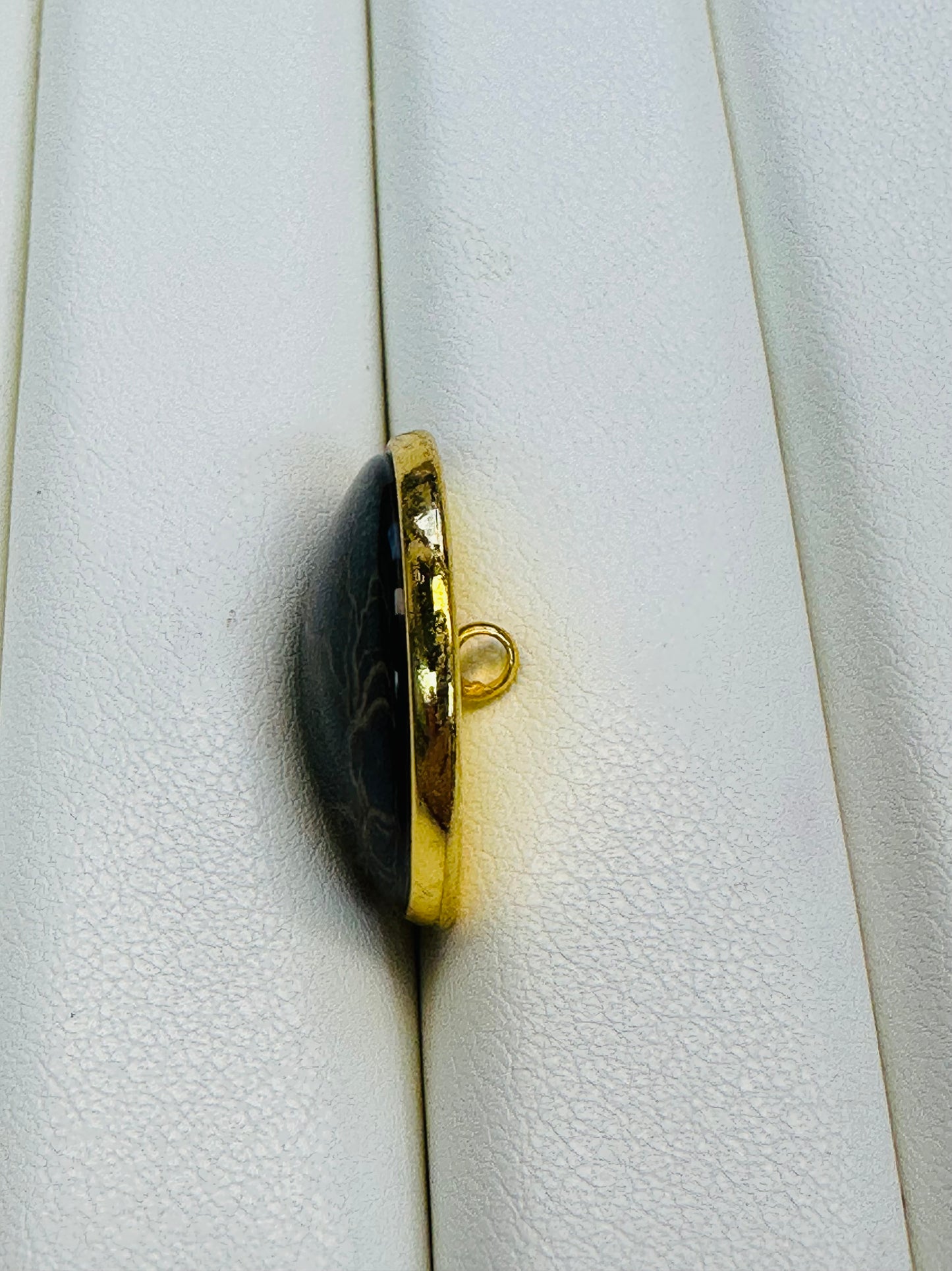 Tree of Life Button – 22mm Glass & Metal Shank – Sold Individually