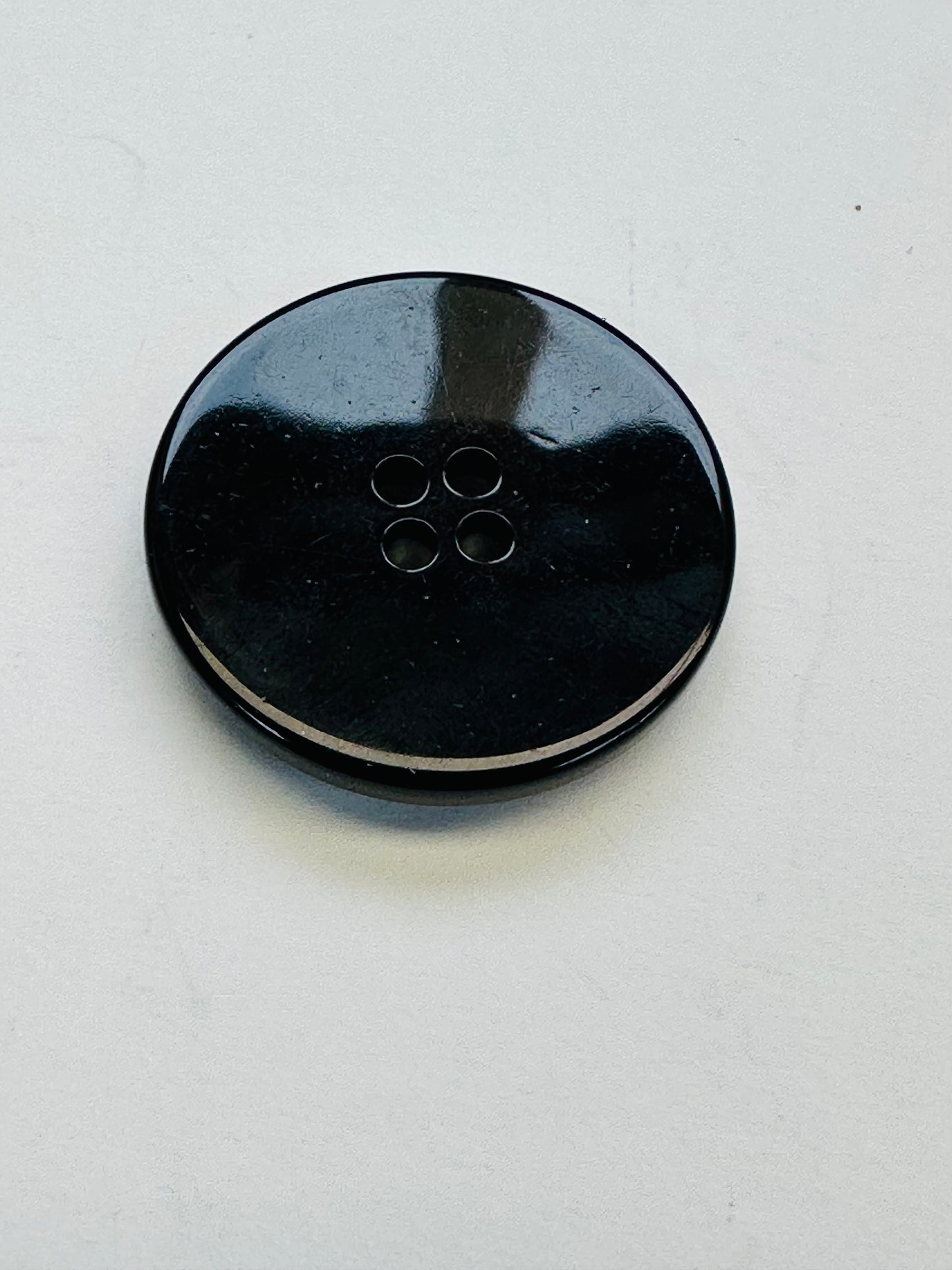 Black Buttons with Multicoloured Detail – 28mm Sew-Through – Set of 6