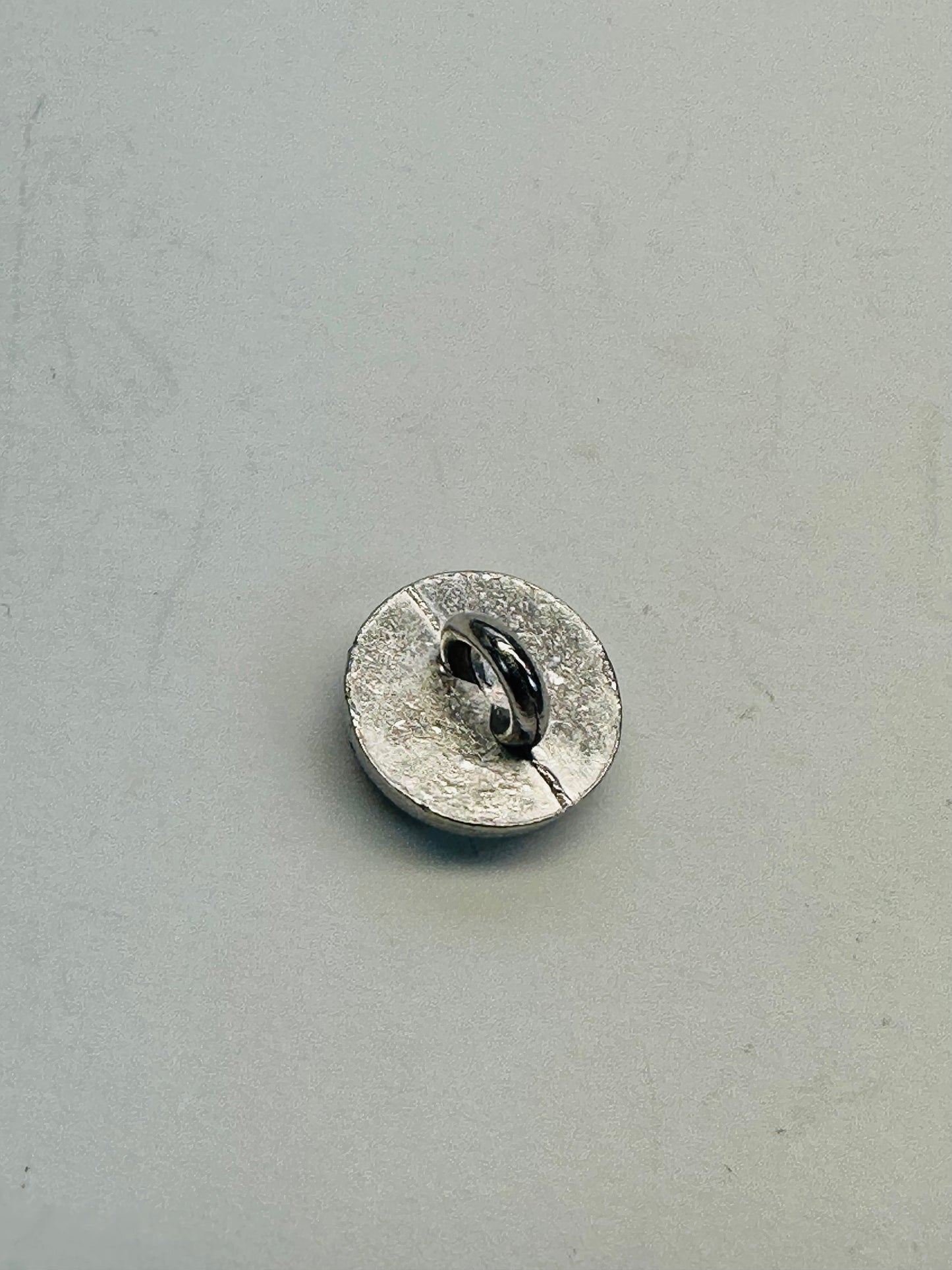 White Pearl Buttons – 12mm with Silver-Tone Metal Border (Sold Individually)