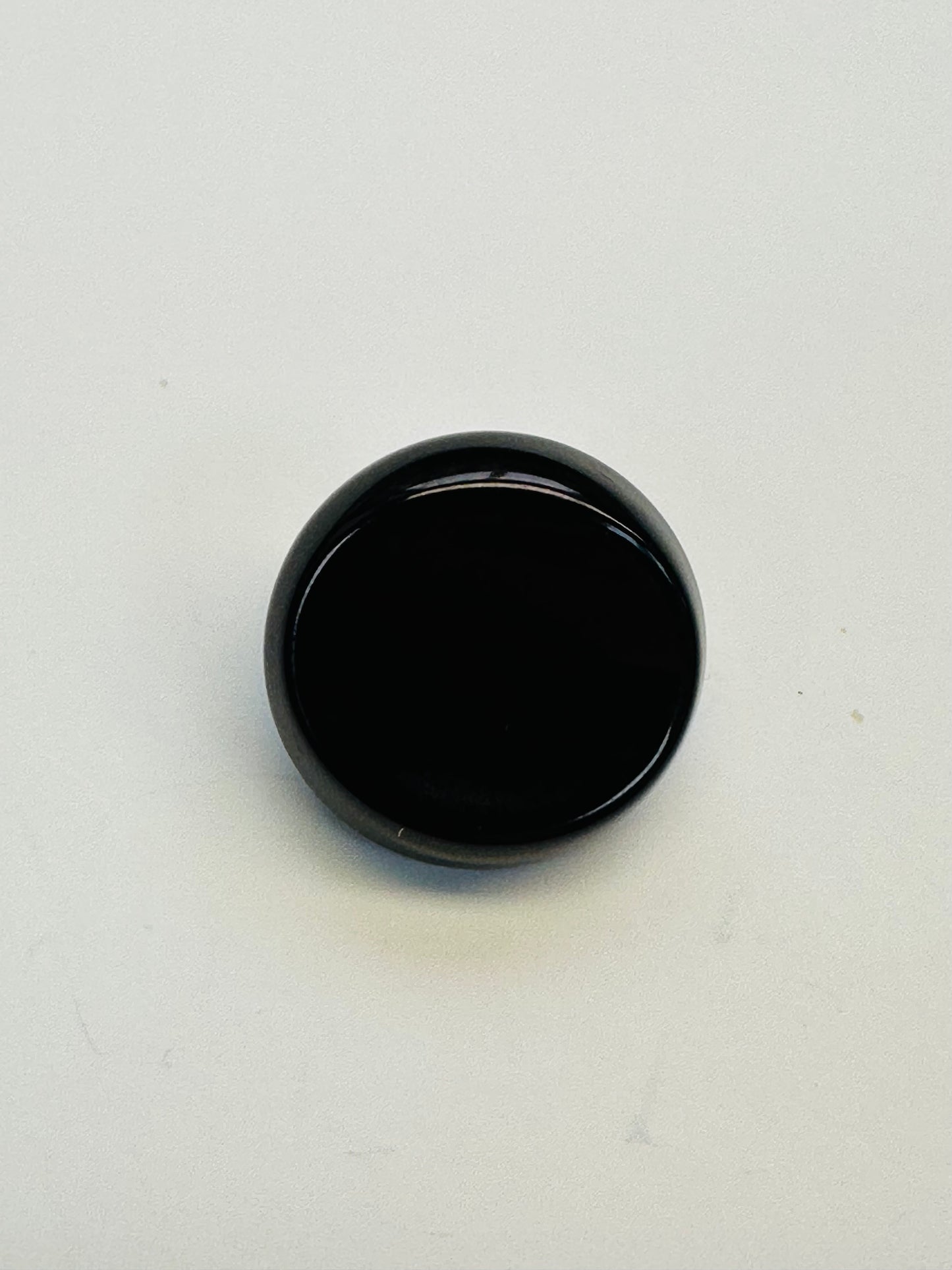 Black Button – 18mm – Glossy Finish – Shank – Sold Individually