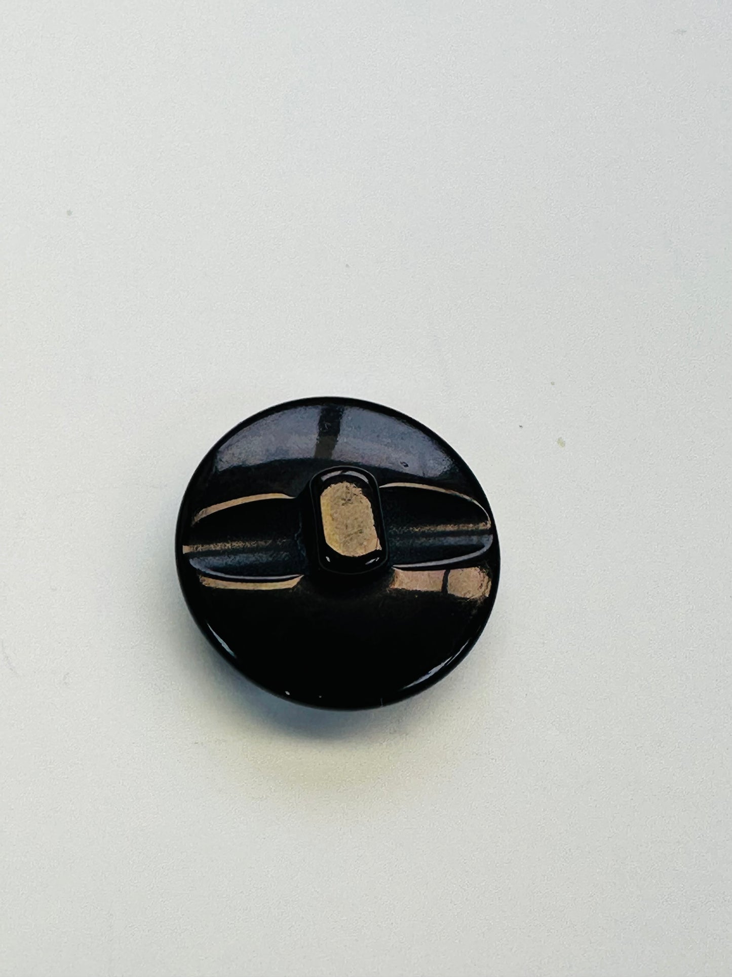 Black Button – 18mm – Glossy Finish – Shank – Sold Individually
