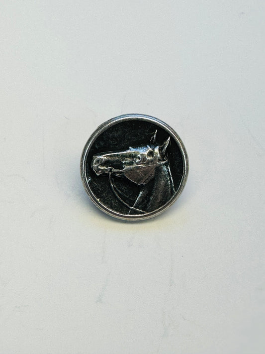 Horse Button – 15mm – Silver-Tone Metal – Shank – Sold Individually