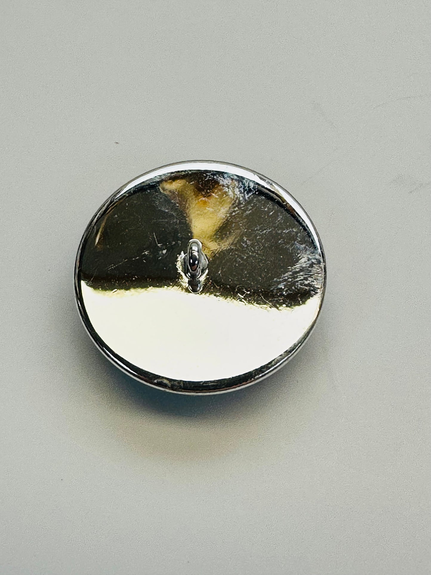 Moonlit Unicorn Glass Button – 22mm – Domed Glass & Silver-Tone Metal – Sold Individually