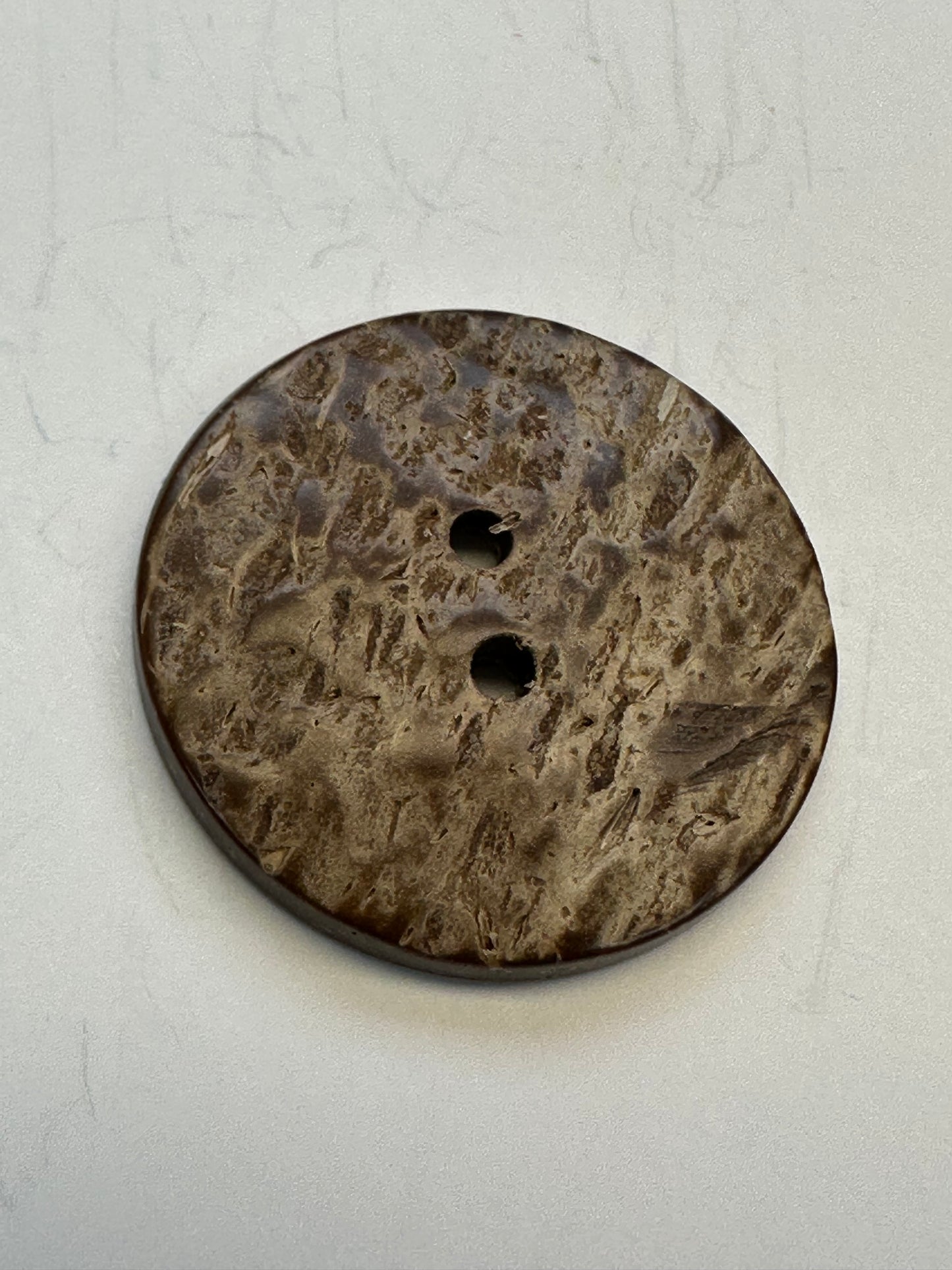 Brown Coconut Shell Button – 28mm – Natural Finish – Sold Individually