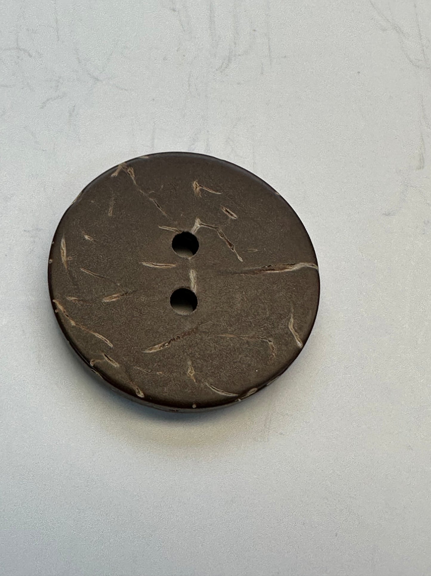 Brown Coconut Shell Button – 23mm – Natural Finish – Sold Individually