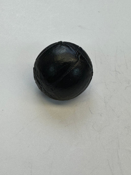 Black Faux Leather Button – 18mm – Shank Back – Sold Individually
